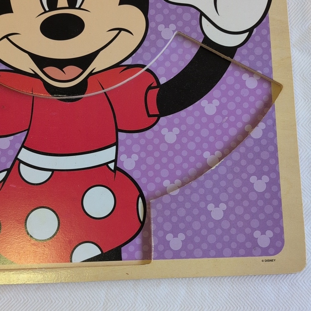 melissa & doug x disney minnie mouse wooden basic skills puzzle board age 3 YRS+ - Picture 7 of 9
